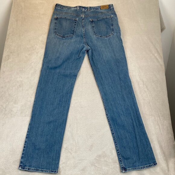Levis Women's Jeans Size 16 Specially Dyed Blue Denim Straight Leg - Picture 15 of 15